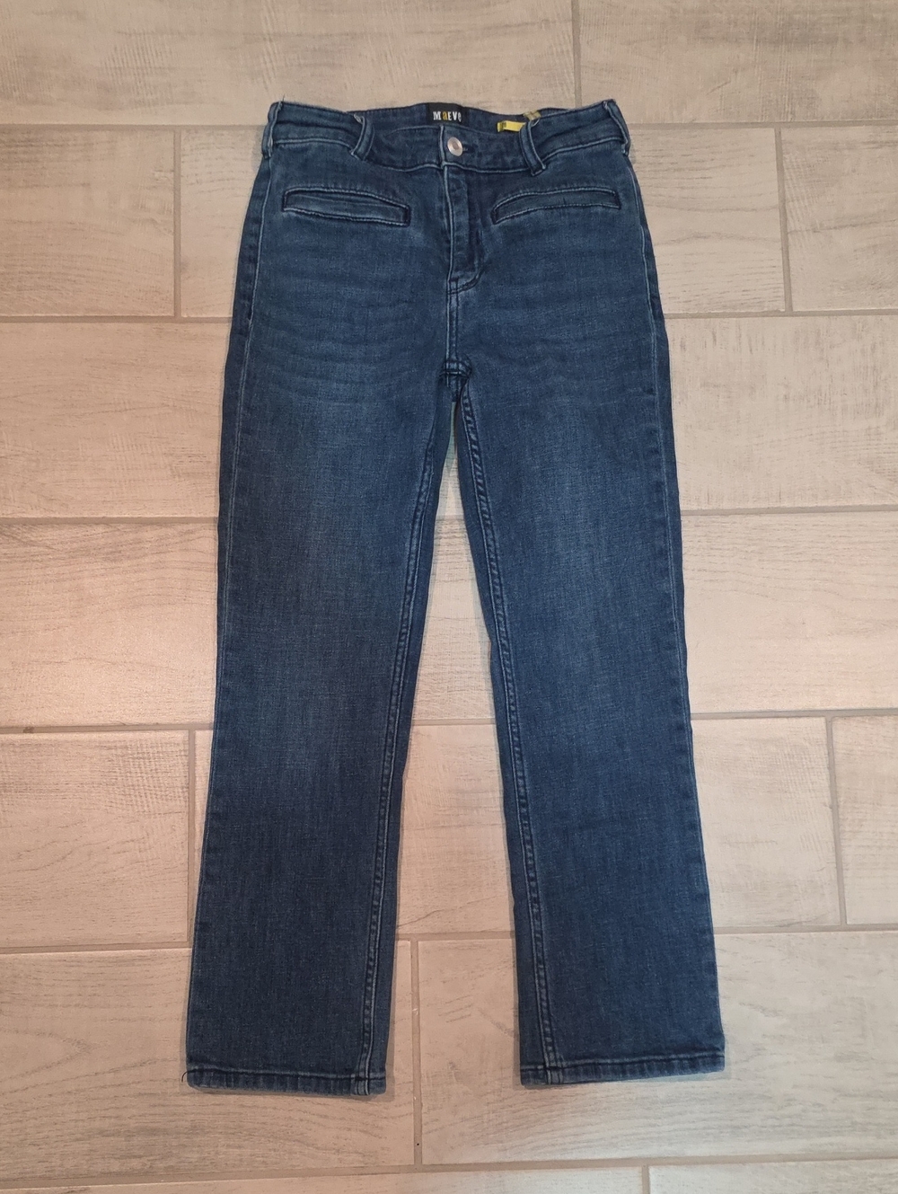 Anthropologie Maeve Slim Straight Crop Jeans Women's Size 26 Stretch